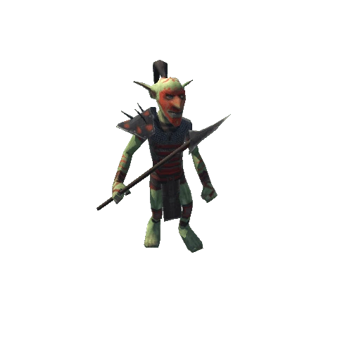 Goblin - spear ranger - red